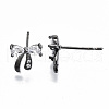 Brass Stud Earrings KK-T062-43B-NF-3