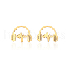 Fashionable Stainless Steel Earbuds for Women's Daily Wear OO6241-1-1