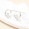 S925 Sterling Silver Stud Earrings EJEW-P305-01E-P-2