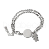 304 Stainless Steel Multi-strand Link Bracelets BJEW-A036-06P-4