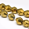 Electroplate Non-magnetic Synthetic Hematite Beads Strands G-T061-32B-3