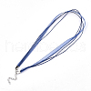 Waxed Cord and Organza Ribbon Necklace Making NCOR-T002-227-2
