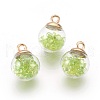 Transparent Glass Bottle Pendants GLAA-L018-10-1