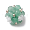Natural Rose Quartz/Carnelian/Green Aventurine/Amethyst/Black Onyx & Glass Seed Cluster Beads PALLOY-MZ00591-5