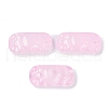 Spray Painted Transparent Glass Connector Charms GLAA-H035-06J-1