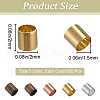 SOFPLATE 3000Pcs 5 Colors Brass Crimp Beads KK-SP0001-86-2