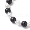 Glass Pearl Beads Necklace & Bracelet & Dangle Earring Sets for Women SJEW-JS01322-7