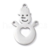 Christmas Theme Anti-Tarnish 304 Stainless Steel Pendants STAS-R003-04P-01-1