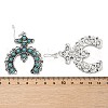 Alloy Synthetic Turquoise Dangle Earrings for Women EJEW-U053-10AS-02-5