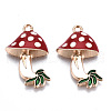 Autumn Theme Eco-Friendly Alloy Enamel Pendants ENAM-Q437-046-NR-1
