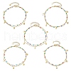 304 Stainless Steel & Brass Double Layer Chain Anklets AJEW-AN00629-1