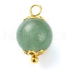 Natural Lapis Lazuli & Red Agate & Green Aventurine & Rose Quartz & Tiger Eye Pendants X-PALLOY-JF00580-2