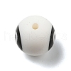 Round with Black Number 0 Silicone Beads SIL-R013-01A-2