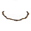 Natural Tiger Eye Chip Beaded Necklace NJEW-JN04615-08-1