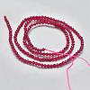 Glass Imitation Red Corundum Beads Strands G-K207-01B-01-2