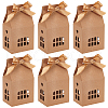 Hollow House Shaped Kraft Paper Candy Boxes CON-WH0105-12-1