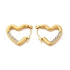 304 Stainless Steel Micro Pave Clear Cubic Zirconia Heart Hoop Earrings EJEW-V016-06G-01-4
