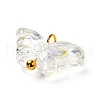 Electroplate Transparent Glass Pendants X1-PALLOY-JF00903-4