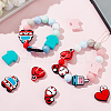 AHADERMAKER 14Pcs 7 Style Hospital Theme Food Grade Eco-Friendly Silicone Focal Beads SIL-GA0003-30-4