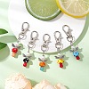10Pcs Mushroom Angel Glass Pearl & Lampwork Pendant Decorations HJEW-MZ00232-3