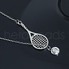 Tennis Racket & Tennis Alloy Pendant Lariat Necklaces FS-WGFD703-01-2