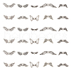 100Pcs 10 Styles Tibetan Style Alloy Fairy Wing Beads TIBEB-CJ0001-27-1
