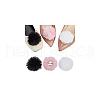  6Pcs 3 Colors Polyester Plush Pompom Ball Brooch JEWB-NB0001-24A-7