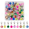 Baking Painted Crackle Glass Pendants HJEW-TA0001-03P-1