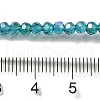 Electroplate Transparent Glass Beads Strands EGLA-A035-T3mm-L12-4
