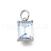 Brass Glass Charms KK-V011-36P-B-1
