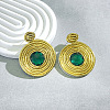Flat Round Alloy Rhinestone Stud Earrings WG16A82-05-1