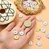 50Pcs 5 Colors Alloy Enamel Pendants ENAM-CJ0003-26-3