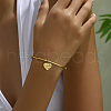 Fashionable Heart with Word Forever Love Stainless Steel Cuff Bangles for Women CL6006-1