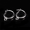 Rhodium Plated 925 Sterling Silver Leverback Earring Findings STER-I017-087P-4