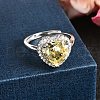 Adjustable 925 Sterling Silver Micro Pave Cubic Zirconia Cuff Rings for Women RJEW-F183-01A-02-2