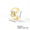 Elegant Geometric Brass Micro Pave Cubic Zirconia Cuff Open Rings for Women ED4518-3-2