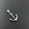 Retro Rock Punk Men's Anchor Stainless Steel Pendant Necklaces DV9777-2