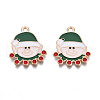 Christmas Alloy Enamel Pendants X-ENAM-Q442-51-2