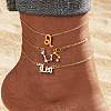 Alloy Crystal Rhinestone 3 Layer Constellations Link Chain Anklets for Women FS-WGFDDF7-07-1