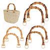   6Pcs 3 Style Plastic Imitation Bamboo U-Shaped Bag Handles FIND-PH0010-44-1
