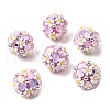 Handmade Polymer Clay Rhinestone Beads FIND-NH0001-15F-1