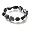 Abalone Shell Beads Stretch Bracelets BJEW-D315-02P-4