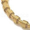 Ion Plating(IP) Adjustable 304 Stainless Steel Column Spring Wire Bracelets BJEW-H617-13G-2