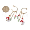 Golden 304 Stainless Steel Half Hoop Earrings EJEW-JE05675-02-4