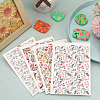 CRASPIRE 20 Sheets 4 Style Flower Pattern Ceramics Clay Water Transfer Paper DIY-CP0010-36B-4