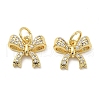 Brass Micro Pave Cubic Zirconia Charms KK-C092-01G-1