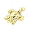 Brass Micro Pave Clear Cubic Zirconia Connector Charms KK-D325-06G-02-2