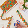 13M Sequin Polyester Wavy Lace Ribbon OCOR-WH0090-037A-3