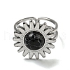 Sun 304 Stainless Steel Open Cuff Rings STAS-Z060-08P-01-2