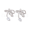 Brass Micro Pave Clear Cubic Zirconia Pendants KK-S376-17A-P-1